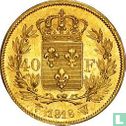 France 40 francs 1818 (W) - Image 1