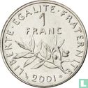 Frankrijk 1 franc 2001 (nikkel) - Afbeelding 1