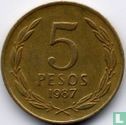 Chili 5 pesos 1987 - Afbeelding 1