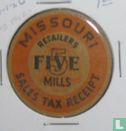 USA  Missouri Sales Tax 5 mills (fiber)  1933 - Afbeelding 2