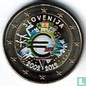 Slovenië 2 euro 2012 (met kleine vlag in het midden) "10 Years of Euro Cash" - Afbeelding 1