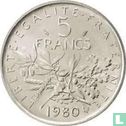 France 5 francs 1980 - Image 1