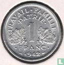France 1 franc 1942 (with LB) - Image 1