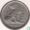 Belgium 1 franc 1939 (FRA/NLD) - Image 1