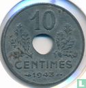 France 10 centimes 1943 (21 mm - 2.65 g) - Image 1