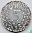 Allemagne 5 mark 1956 (J - fautée) - Image 1
