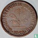 Duitsland 1 pfennig 1950 (misslag)  - Afbeelding 1