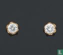 0.90ct diamant oorbellen in 18k goud - Afbeelding 1