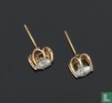 0.90ct diamant oorbellen in 18k goud - Afbeelding 2