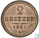 Autriche 2 kreuzer 1851 (B) - Image 1