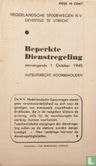 Beperkte Dienstregeling aanvangende 1 October 1945 - Bild 1