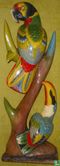 Parrot and Toucan on a branch - Image 1