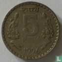 India 5 rupees 1996 (Calcutta - security edge) - Afbeelding 1