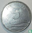 India 5 rupees 2008 (Calcutta) - Afbeelding 2