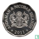 Andamanen en Nicobare 2 Rupees 2011 (Copper-Nickel - Prooflike) - Afbeelding 2