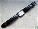 Unisex-Armbanduhr, schwarz-weiß-silber - Image 2