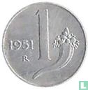 Italië 1 lira 1951 - Afbeelding 1