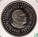Tonga 50 seniti 1967 (BE - avec contremarque) "Coronation of Taufa'ahau Tupou IV" - Image 1