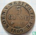 Westphalia 5 centimes 1809 - Image 1