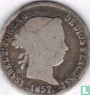 Spanje 2 real 1857 (8-puntige ster) - Afbeelding 1