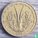 États d'Afrique de l'Ouest 5 francs 1992  - Image 1