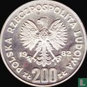 Polen 200 zlotych 1982 (PROOF) "Football World Cup in Spain" - Afbeelding 1