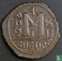 L'Empire byzantin, AE Follis (40 Nummi), 582-602 AD, Mauricius Tiberius, Theoupolis (Antioche), 593-594 AD - Image 2