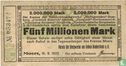 Moers, Verein der Bergwerke, 5 Miljoen Mark 15.08.1923 - Afbeelding 1
