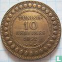 Tunesië 10 centimes 1892 (AH1309) - Afbeelding 1