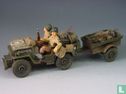 US Jeep and Trailer w/ 2 x 1st Infantry - Afbeelding 1