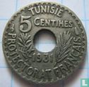 Tunesië 5 centimes 1931 (AH1350) - Afbeelding 1