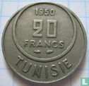 Tunesië 20 francs 1950 (AH1370) - Afbeelding 1