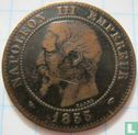 France 2 centimes 1855 (A - dog) - Image 1