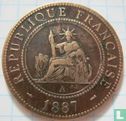 Frans Indochina 1 centime 1887 - Afbeelding 1