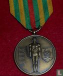 Republic of Zaire Sporting Merit Medal, with original Ribbon (bronze)  1978 - Afbeelding 3