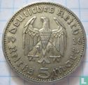 German Empire 5 reichsmark 1936 (without swastika - A) - Image 1