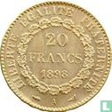 Frankreich 20 Franc 1898 - Bild 1