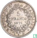 Frankrijk 5 francs 1871 (A - drietand) - Afbeelding 1