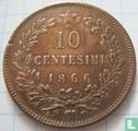 Italy 10 centesimi 1866 (OM - without dot) - Image 1