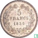 Frankrijk 5 francs 1839 (A) - Afbeelding 1