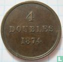 Guernsey 4 doubles 1874 - Image 1