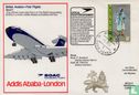 GB FDC British Aviation First Flights Addis Ababa London - Afbeelding 1
