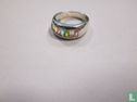 Zilveren Ring, Met Gekleurde Stenen - Image 2