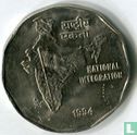 Inde 2 roupies 1994 (Calcutta) - Image 1