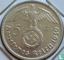 Duitse Rijk 5 reichsmark 1939 (J) - Afbeelding 1