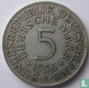 Allemagne 5 mark 1956 (F) - Image 1