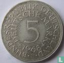 Allemagne 5 mark 1968 (J) - Image 1