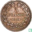 France 5 francs 1831 (Texte en relief - Tête laurée - B) - Image 1