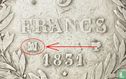 France 5 francs 1831 (Incuse text - Bareheaded - MA) - Image 3