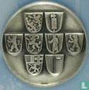 Switzerland  Silvered Shooting Medal St Gallen 10-Year Commemorative  1958 - Afbeelding 2